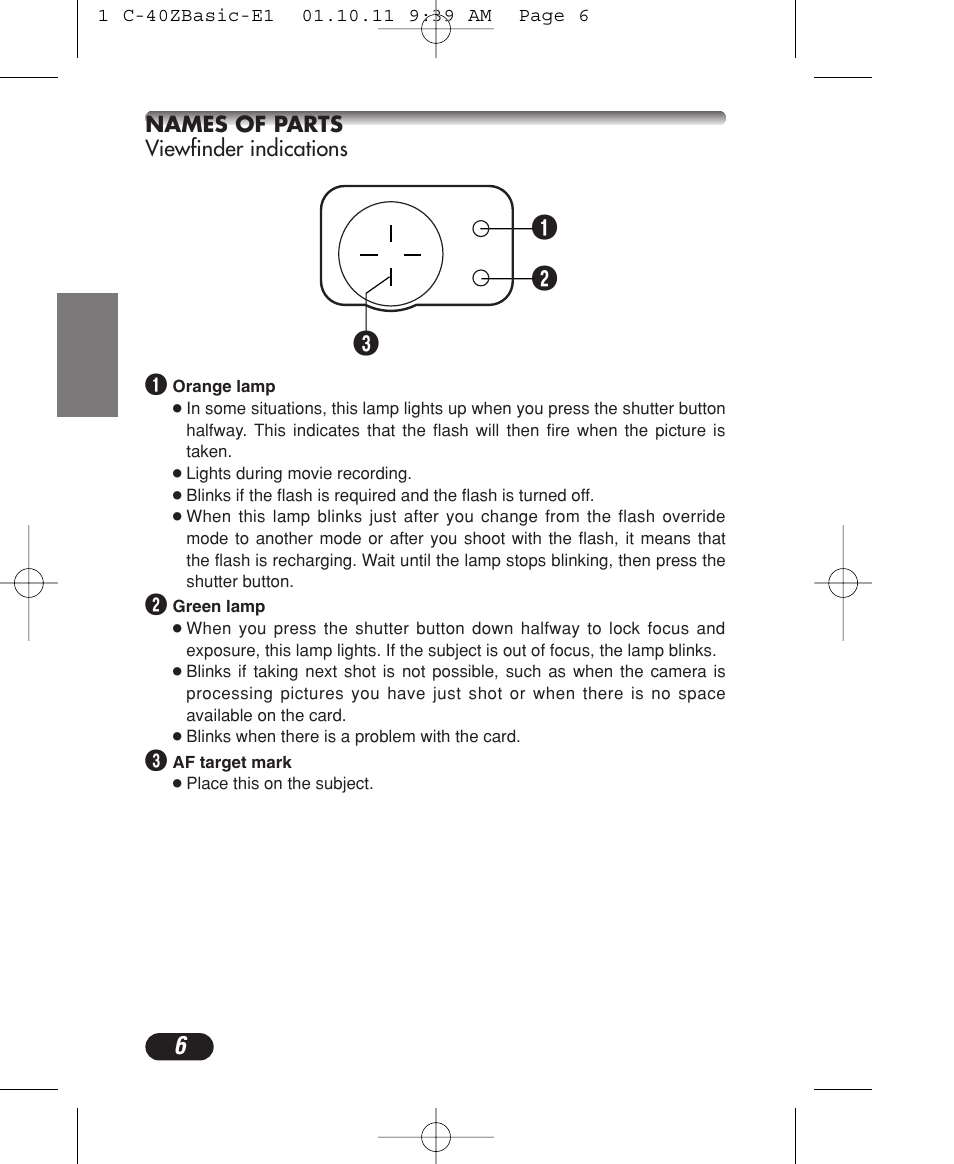 Olympus CAMEDIA C-40 ZOOM User Manual | Page 6 / 180