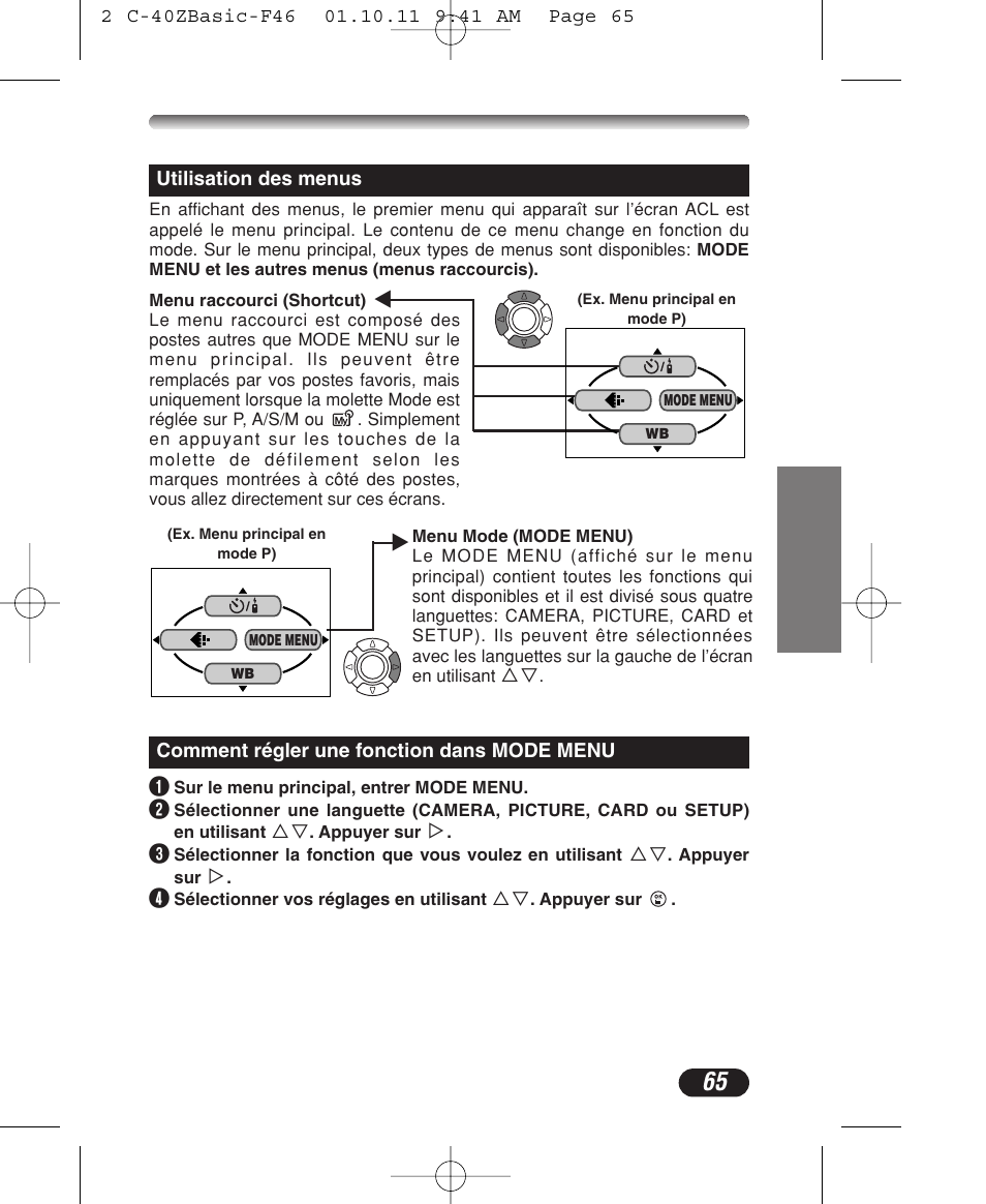 Olympus CAMEDIA C-40 ZOOM User Manual | Page 65 / 180