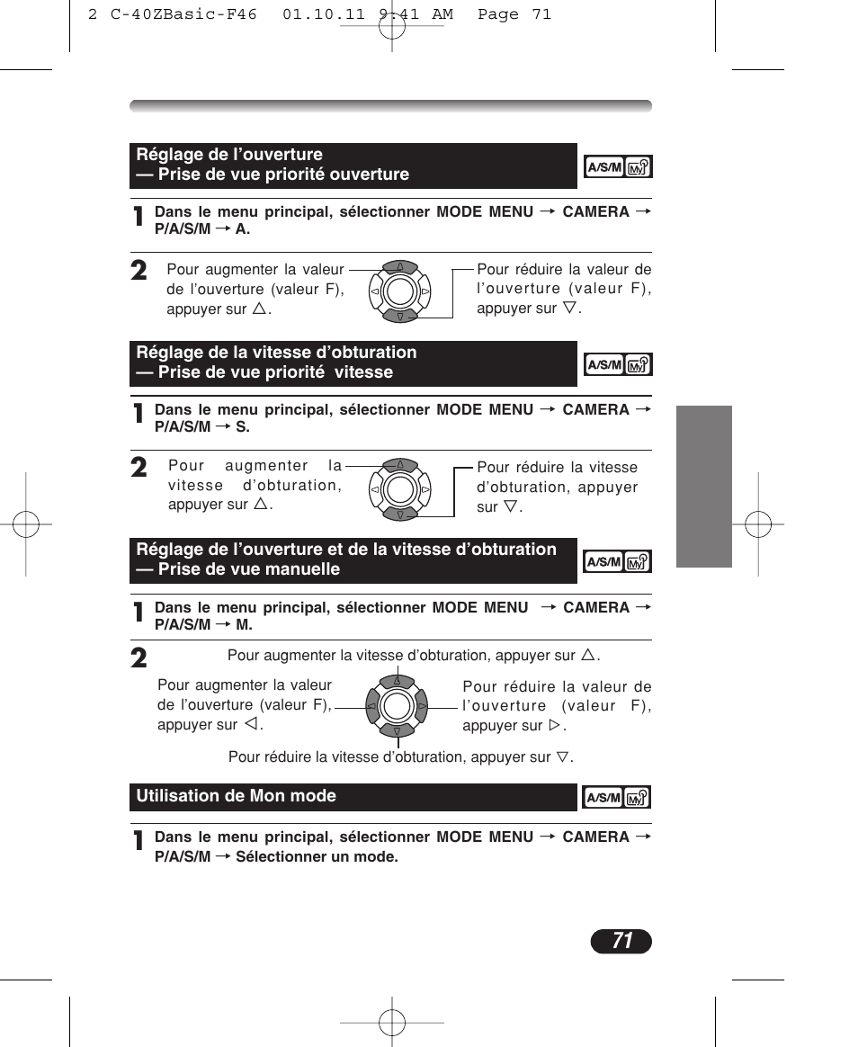 Olympus CAMEDIA C-40 ZOOM User Manual | Page 71 / 180