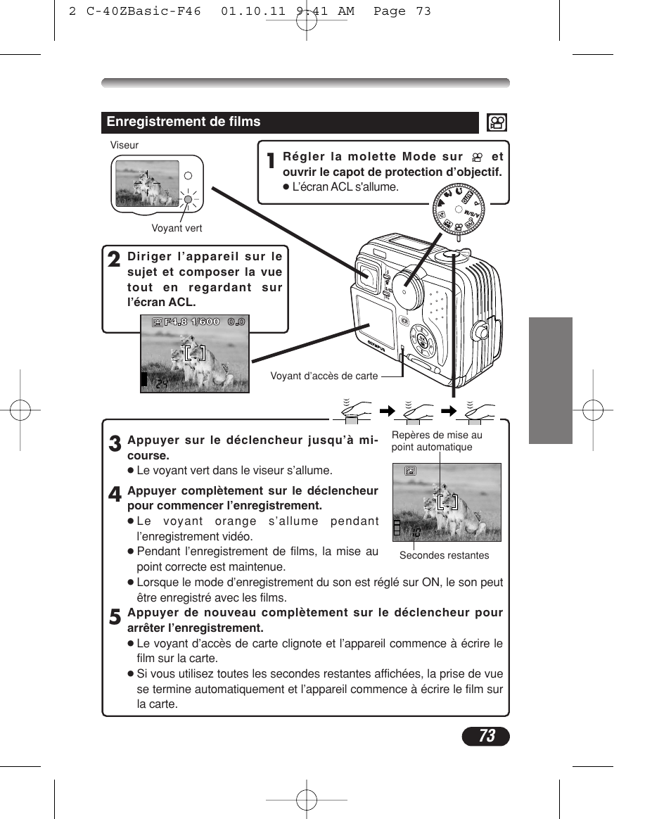 Olympus CAMEDIA C-40 ZOOM User Manual | Page 73 / 180