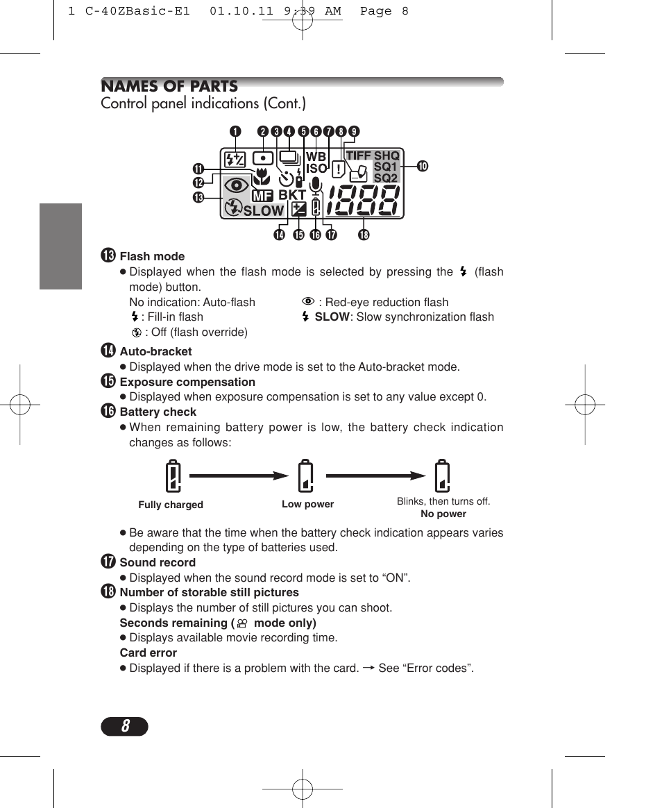 Olympus CAMEDIA C-40 ZOOM User Manual | Page 8 / 180