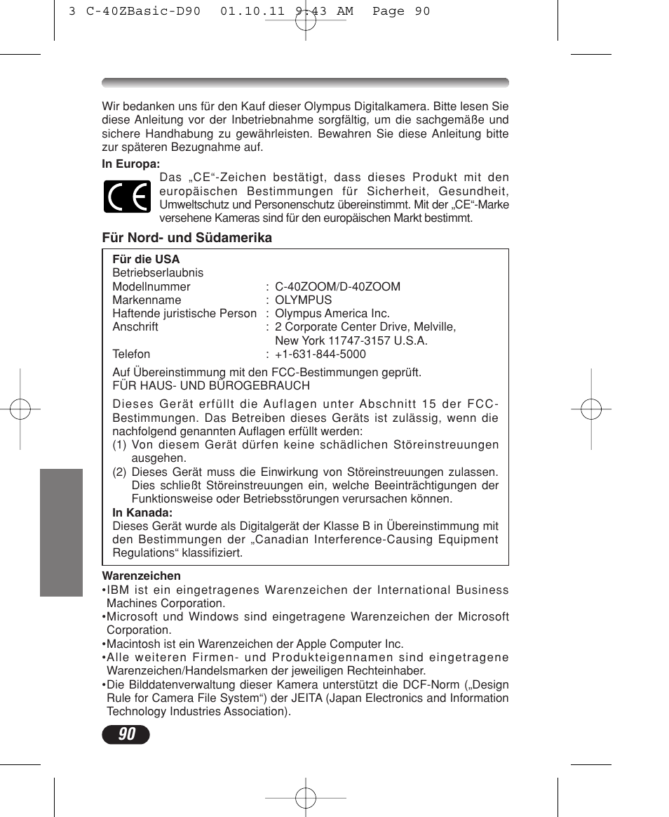 Olympus CAMEDIA C-40 ZOOM User Manual | Page 90 / 180