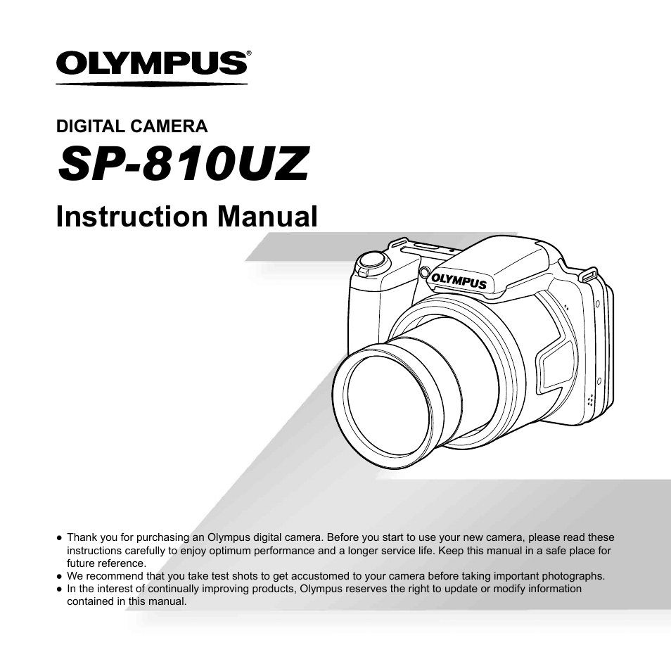 Olympus SP-810UZ User Manual | 77 pages