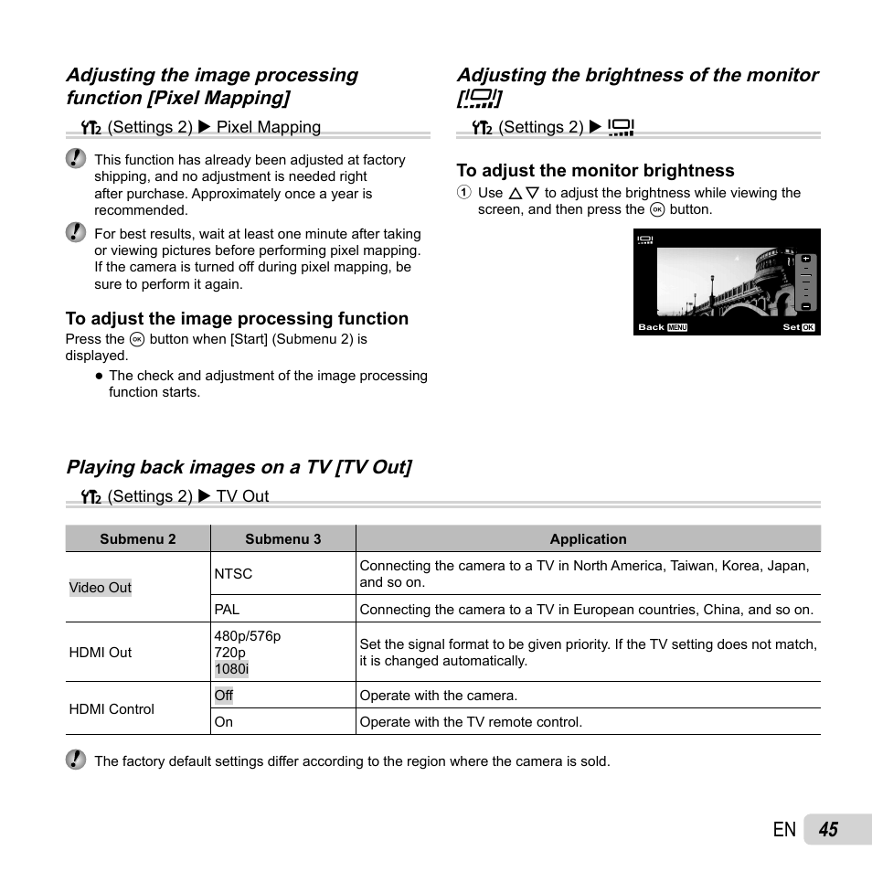 45 en, Playing back images on a tv [tv out | Olympus SP-810UZ User Manual | Page 45 / 77