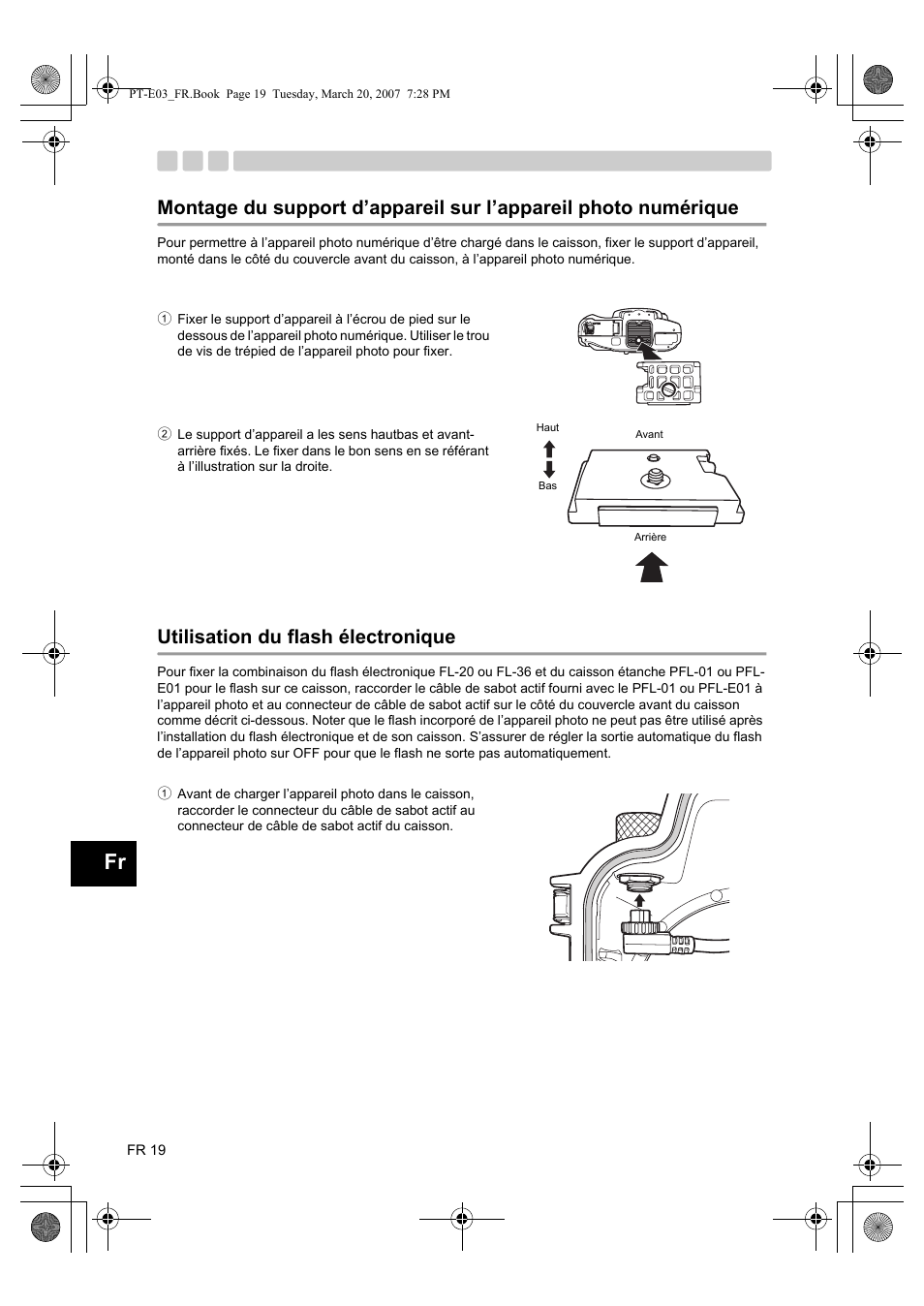 Utilisation du flash électronique | Olympus PT E03 User Manual | Page 100 / 284