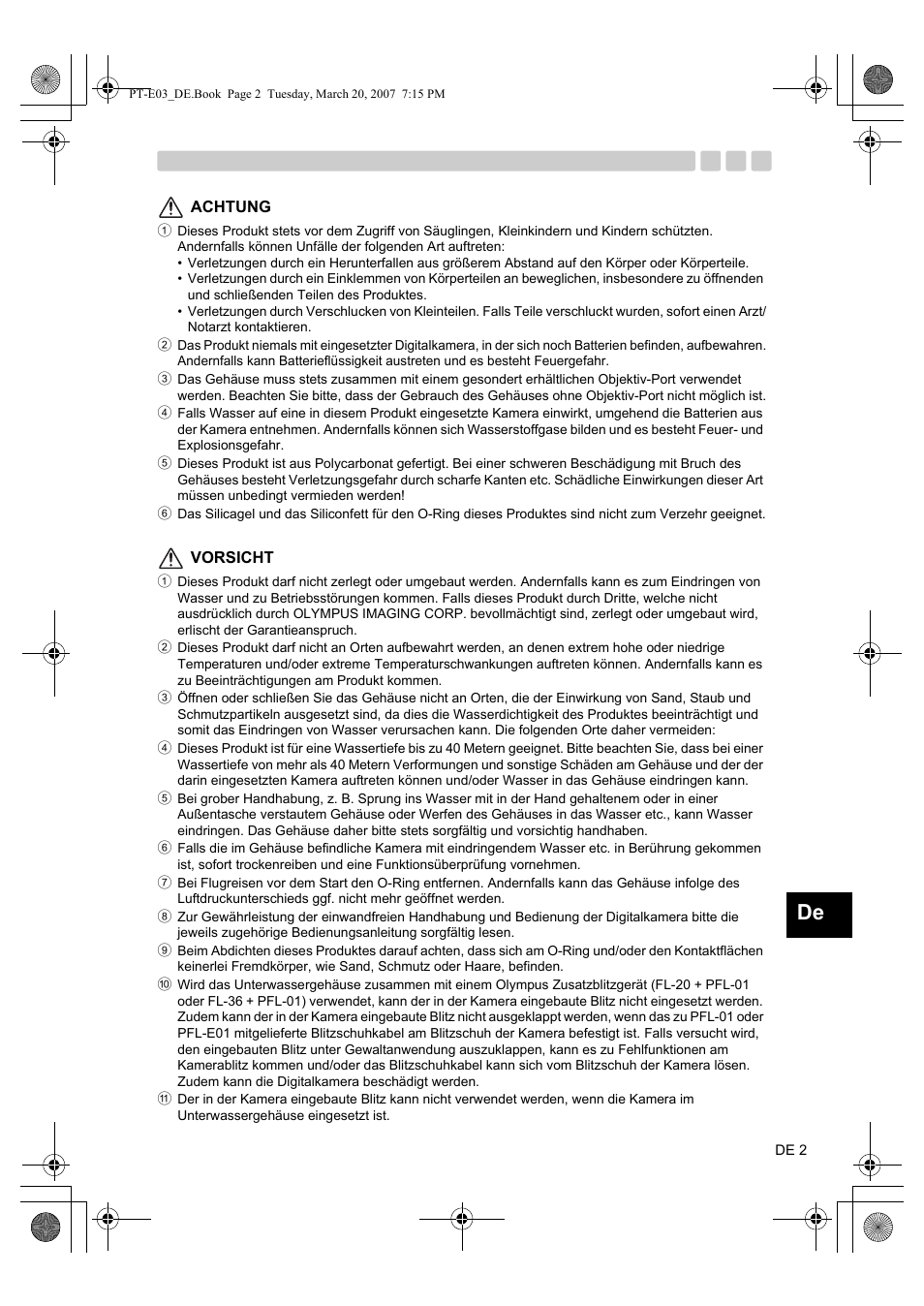 Olympus PT E03 User Manual | Page 123 / 284