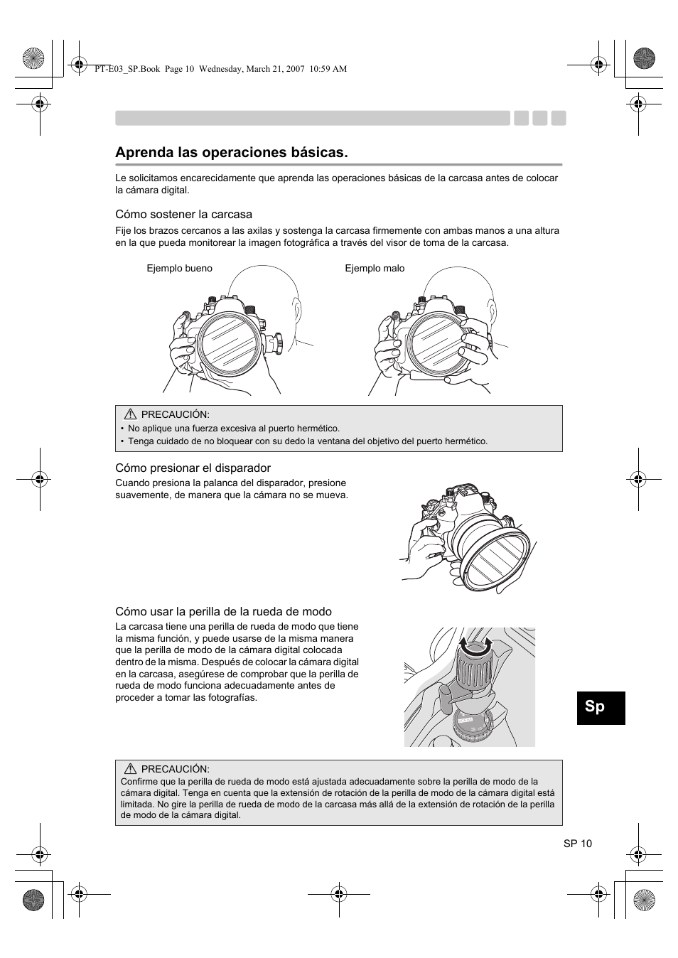 Aprenda las operaciones básicas | Olympus PT E03 User Manual | Page 171 / 284