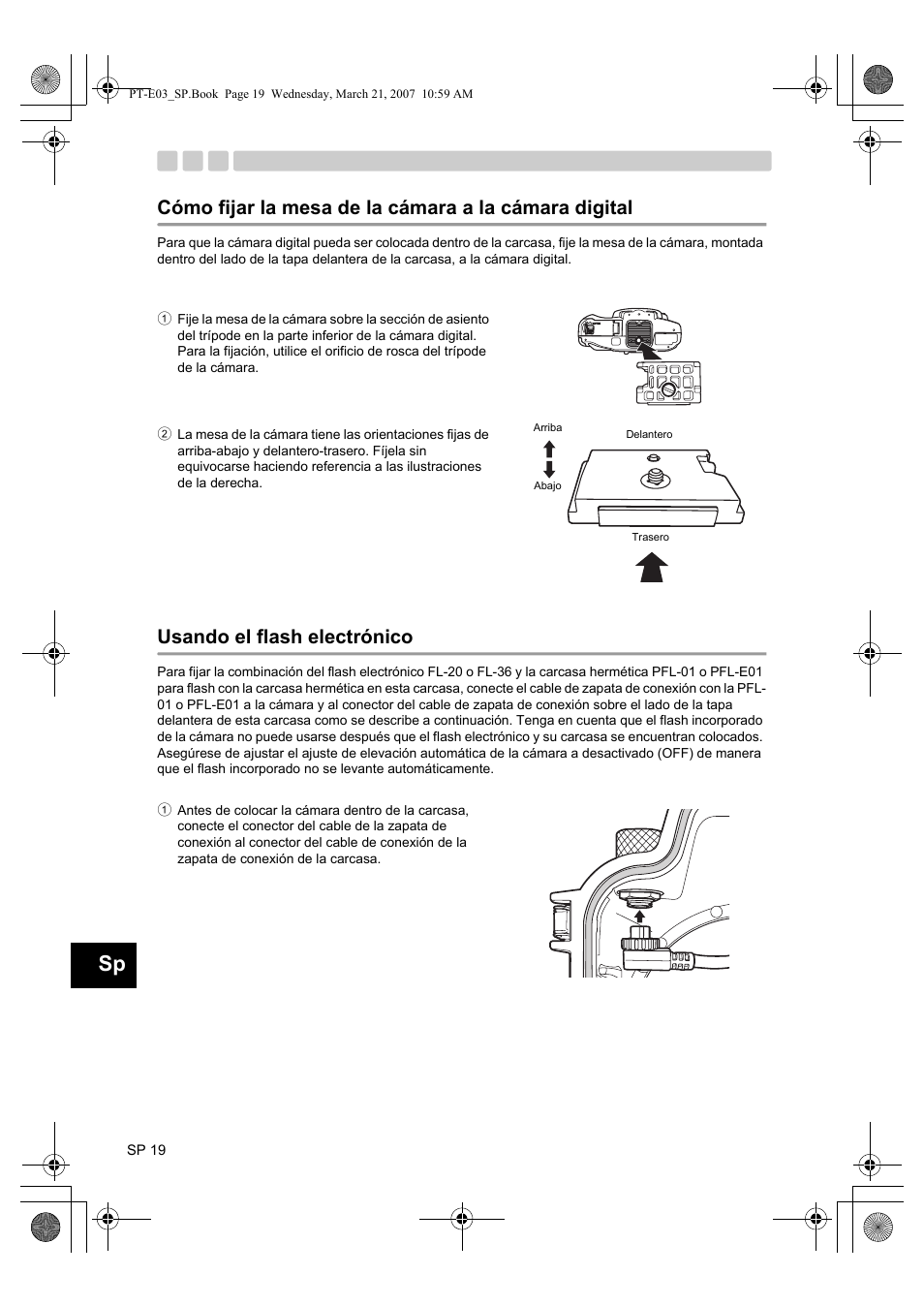 Usando el flash electrónico | Olympus PT E03 User Manual | Page 180 / 284