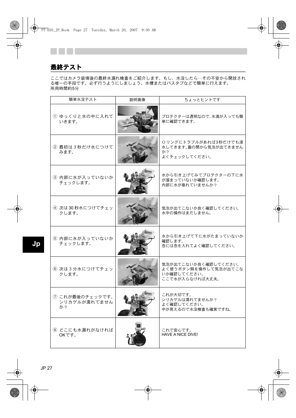 最終テスト | Olympus PT E03 User Manual | Page 28 / 284