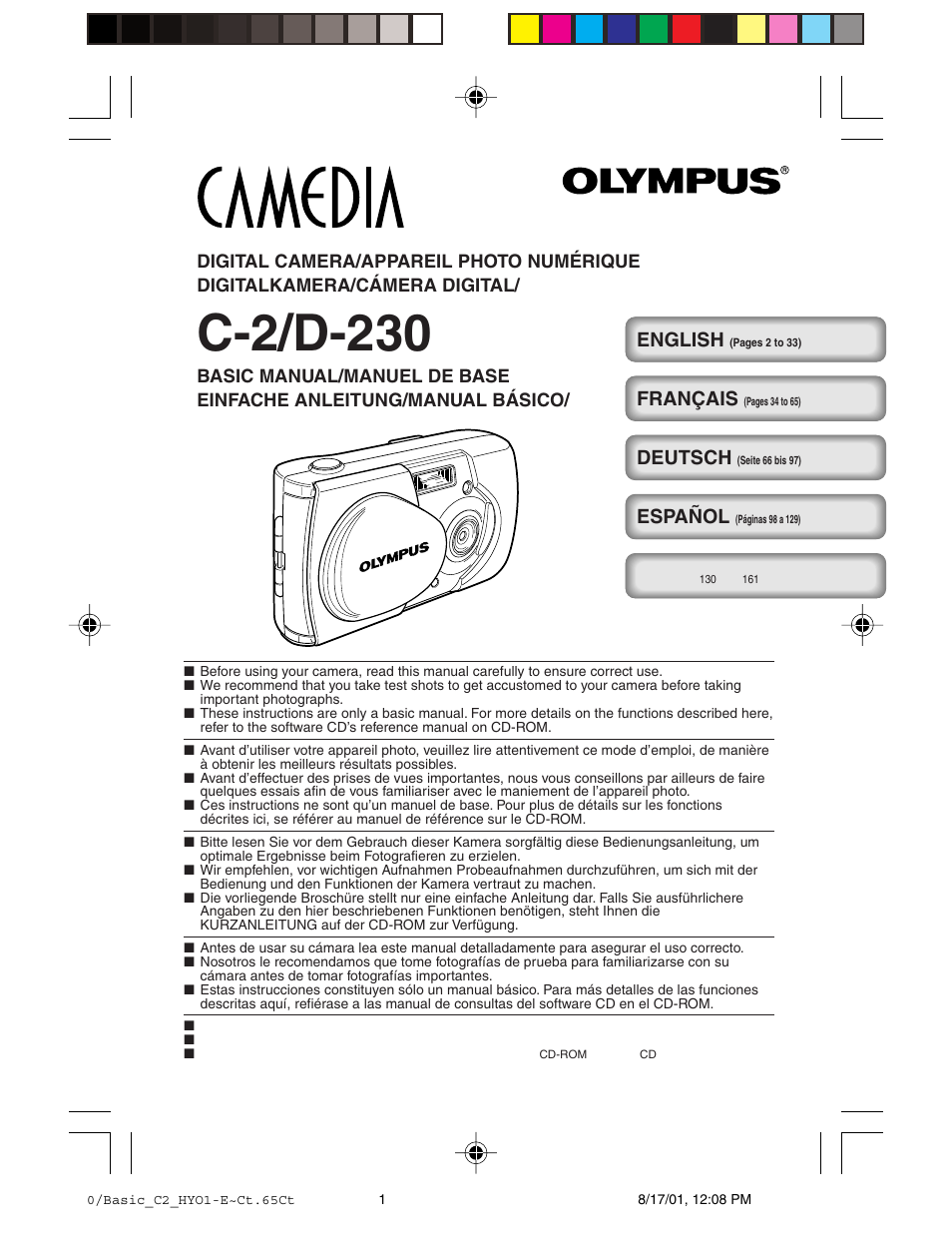 Olympus C-2/D-230 User Manual | 164 pages