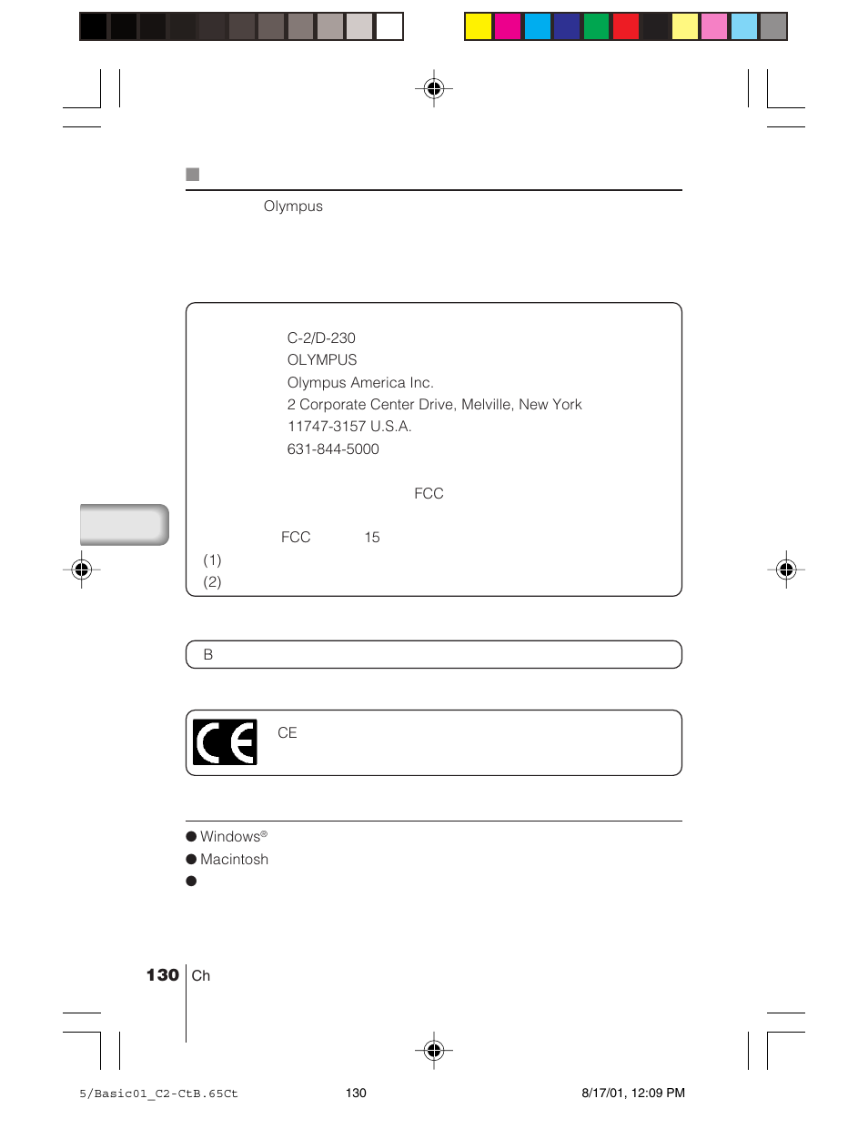 Olympus C-2/D-230 User Manual | Page 130 / 164