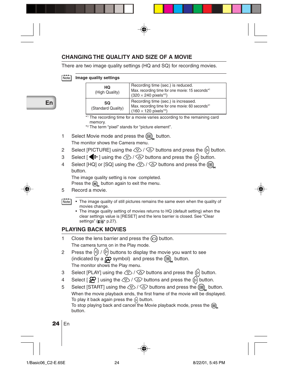 Olympus C-2/D-230 User Manual | Page 24 / 164