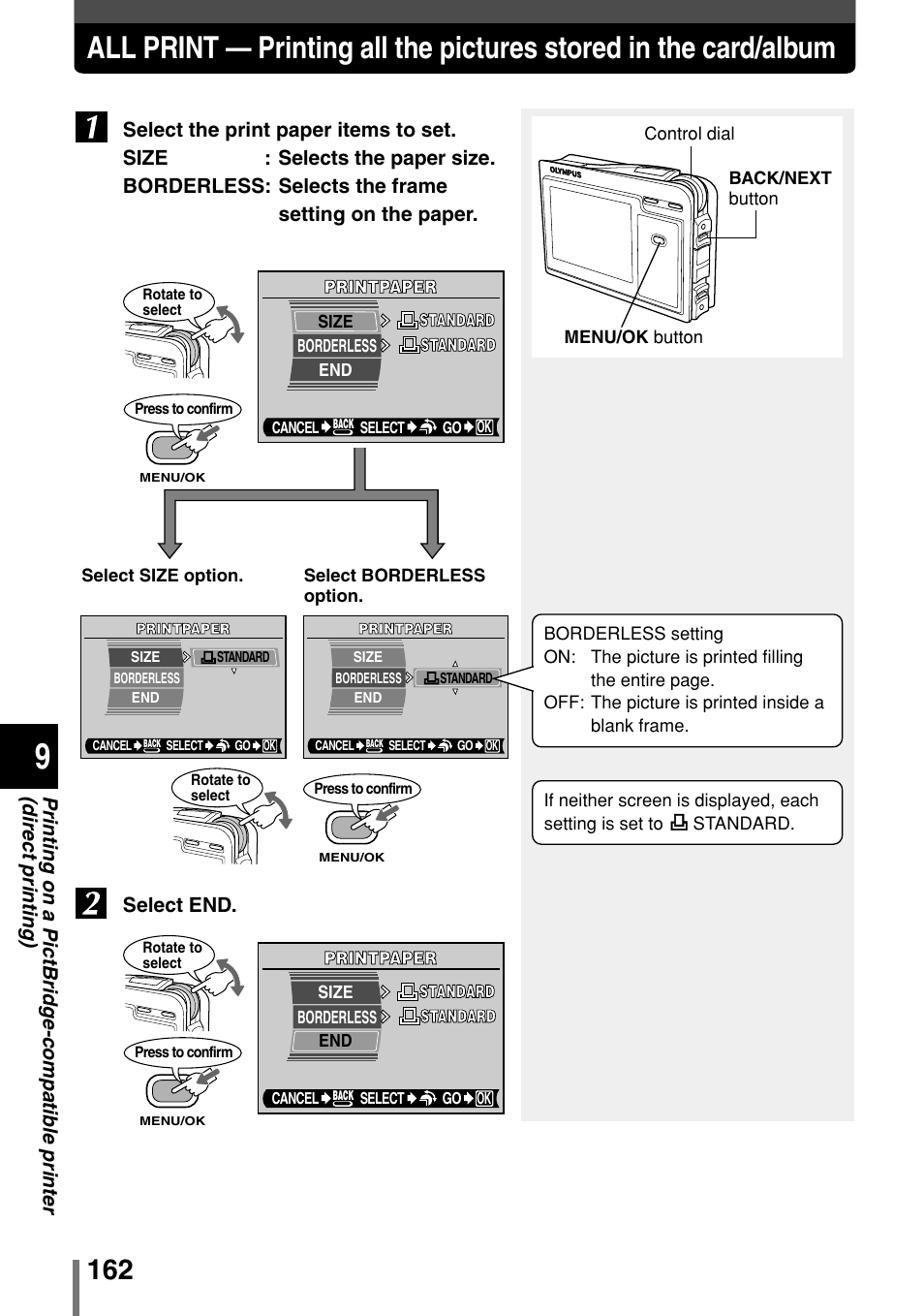 Select end | Olympus 2004 User Manual | Page 162 / 211
