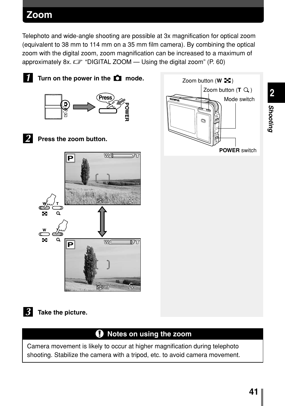 Zoom | Olympus 2004 User Manual | Page 41 / 211