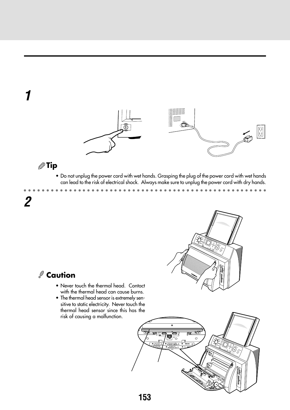 Cleaning the printer | Olympus CAMEDIA P-440 User Manual | Page 153 / 156