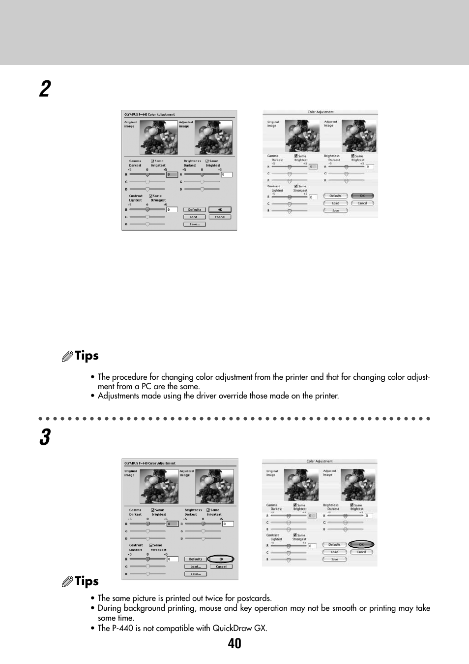 Tips | Olympus CAMEDIA P-440 User Manual | Page 40 / 156