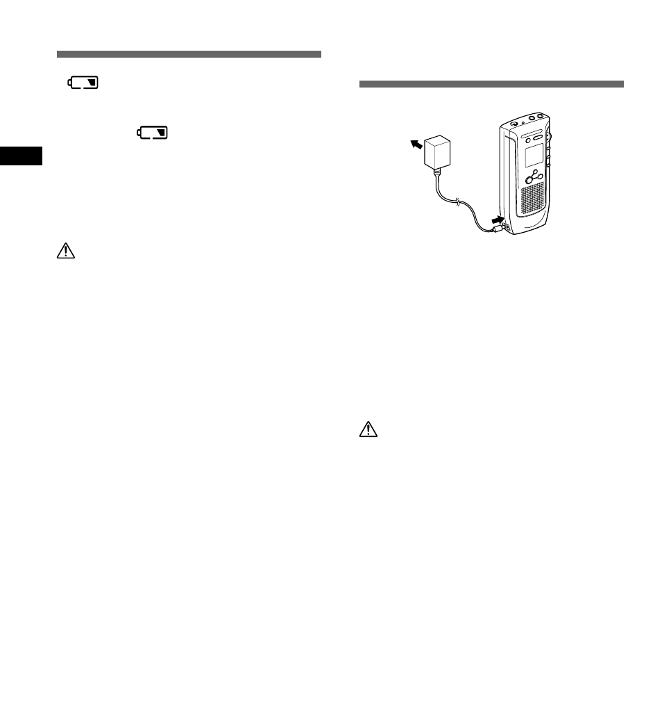 Replacing batteries, Using the ac adapter, Warning | Olympus DS-320 User Manual | Page 10 / 60
