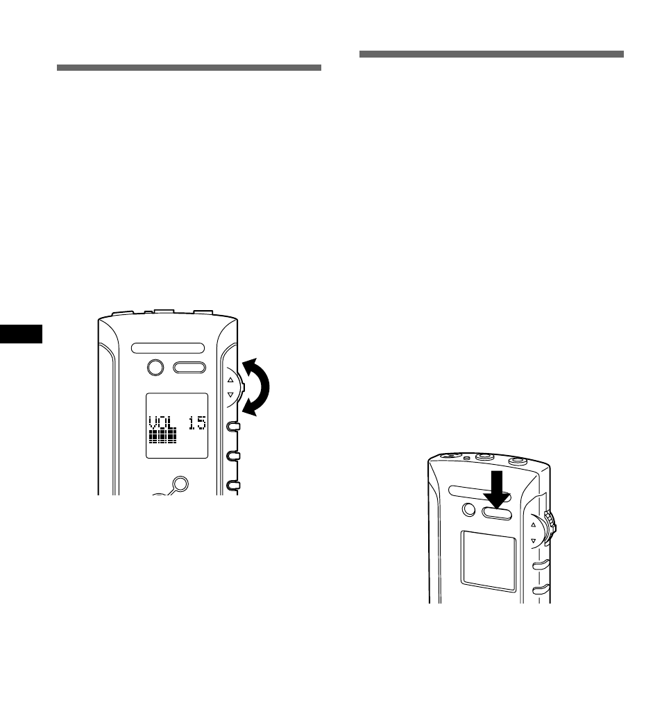 Dictation mode, Using the variable control voice actuator (vcva), Dictation mode settings | Adjusting the vcva start/stop actuation level | Olympus DS-320 User Manual | Page 28 / 60