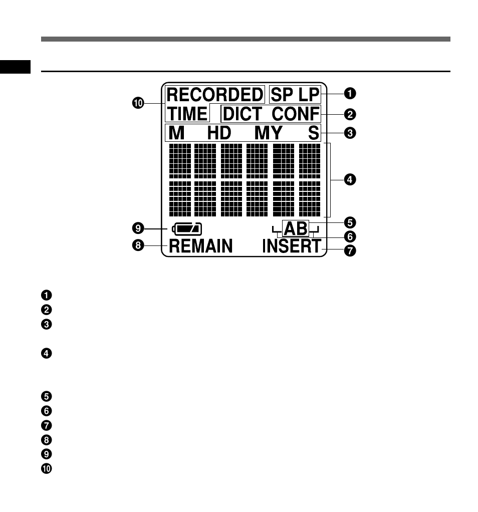 8display (lcd panel) | Olympus DS-320 User Manual | Page 8 / 60
