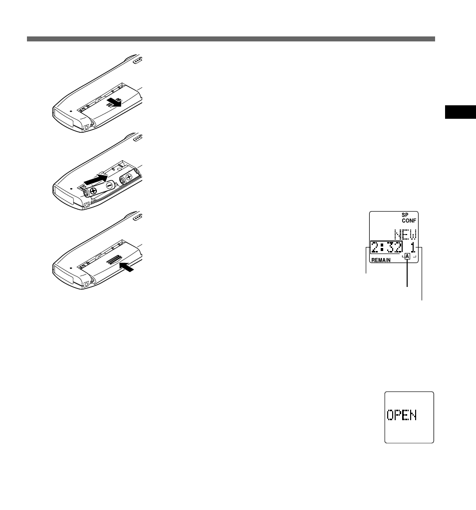 Inserting batteries | Olympus DS-320 User Manual | Page 9 / 60