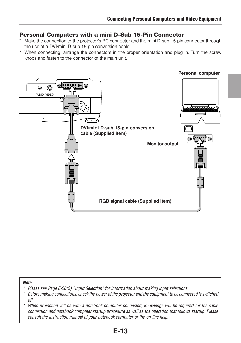 E-13 | Olympus VP--1 User Manual | Page 14 / 42