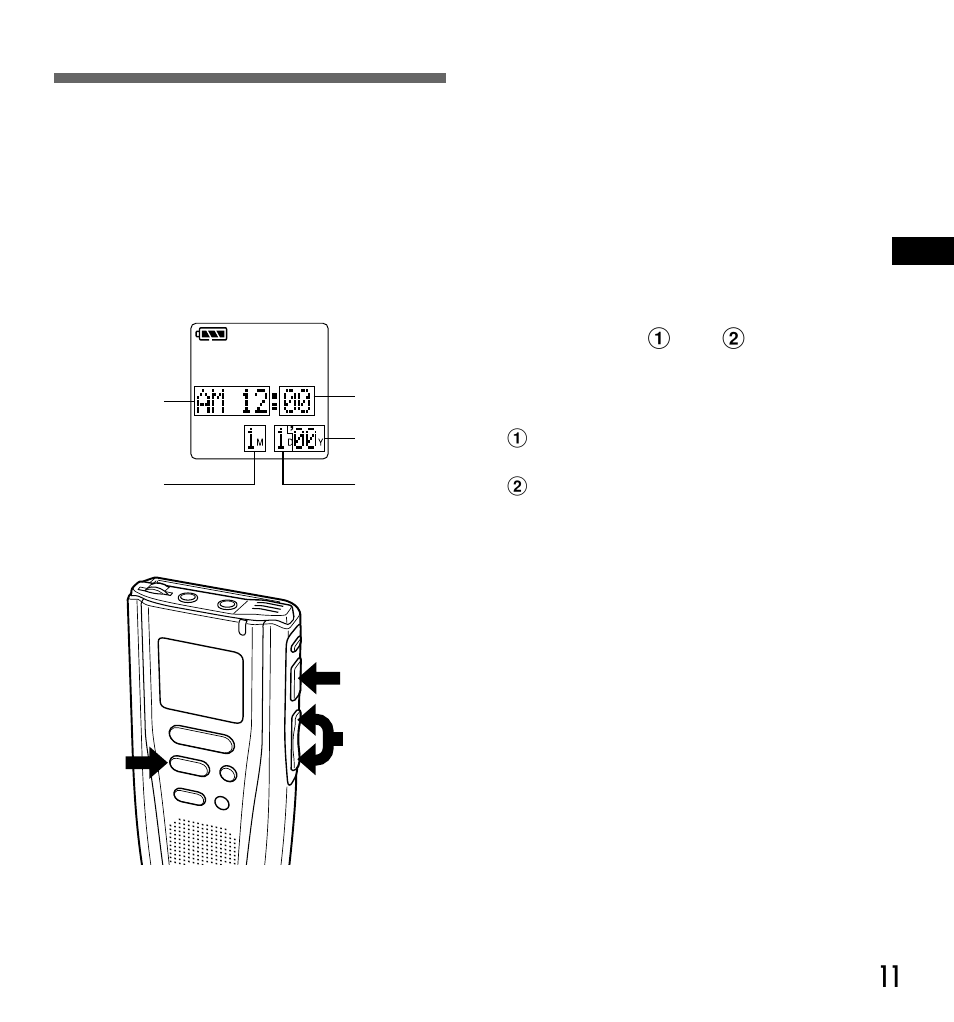 Setting time/date | Olympus Digital Voice Recorder DS-3000 User Manual | Page 11 / 32