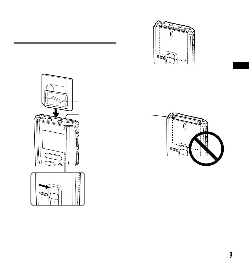 Inserting and ejecting smartmedia cards | Olympus Digital Voice Recorder DS-3000 User Manual | Page 9 / 32