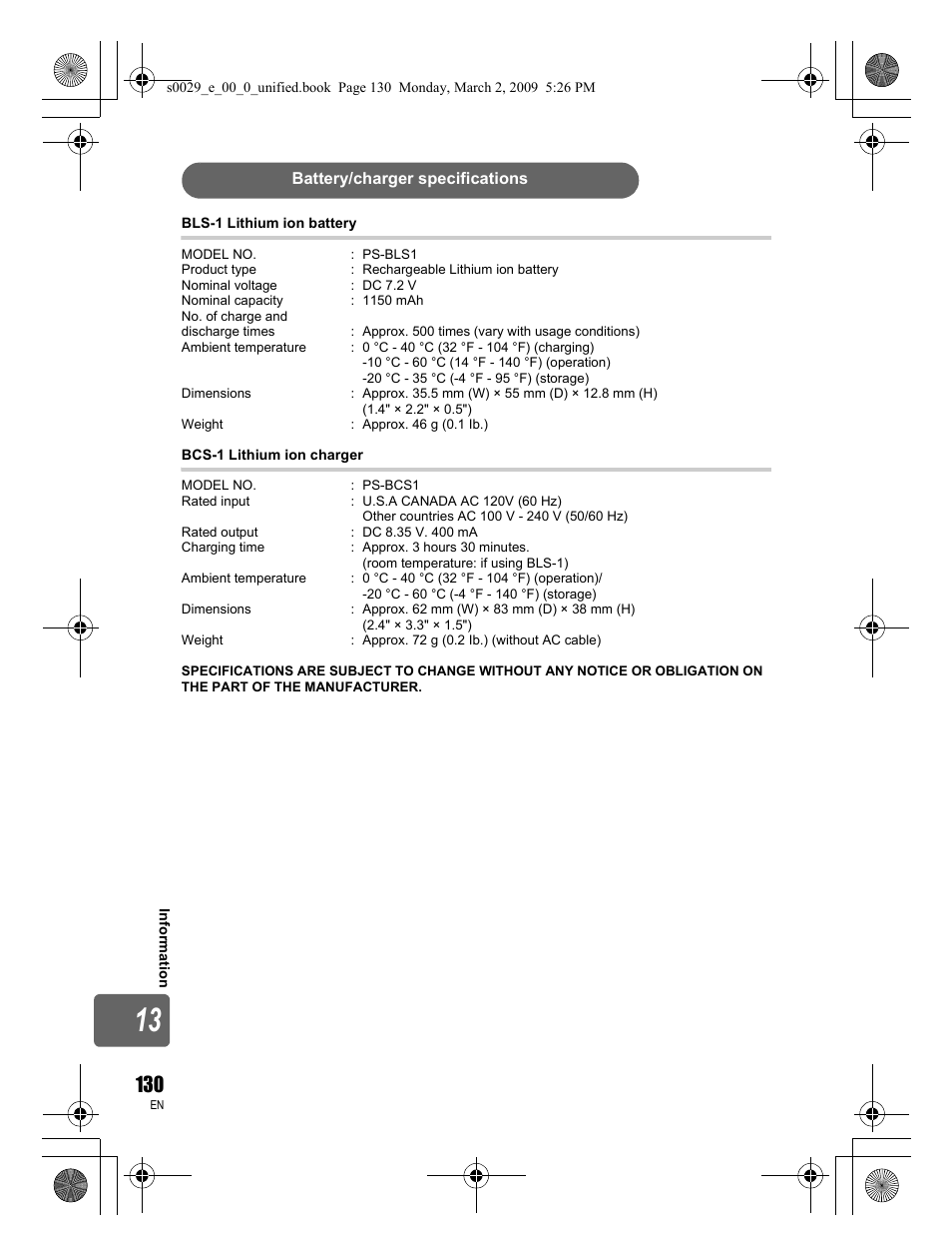 Olympus E-450 User Manual | Page 130 / 140