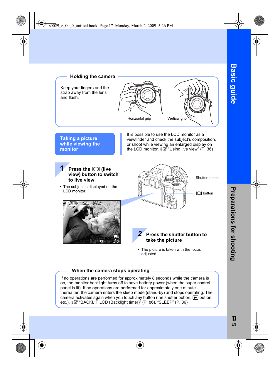 Basic guid e | Olympus E-450 User Manual | Page 17 / 140