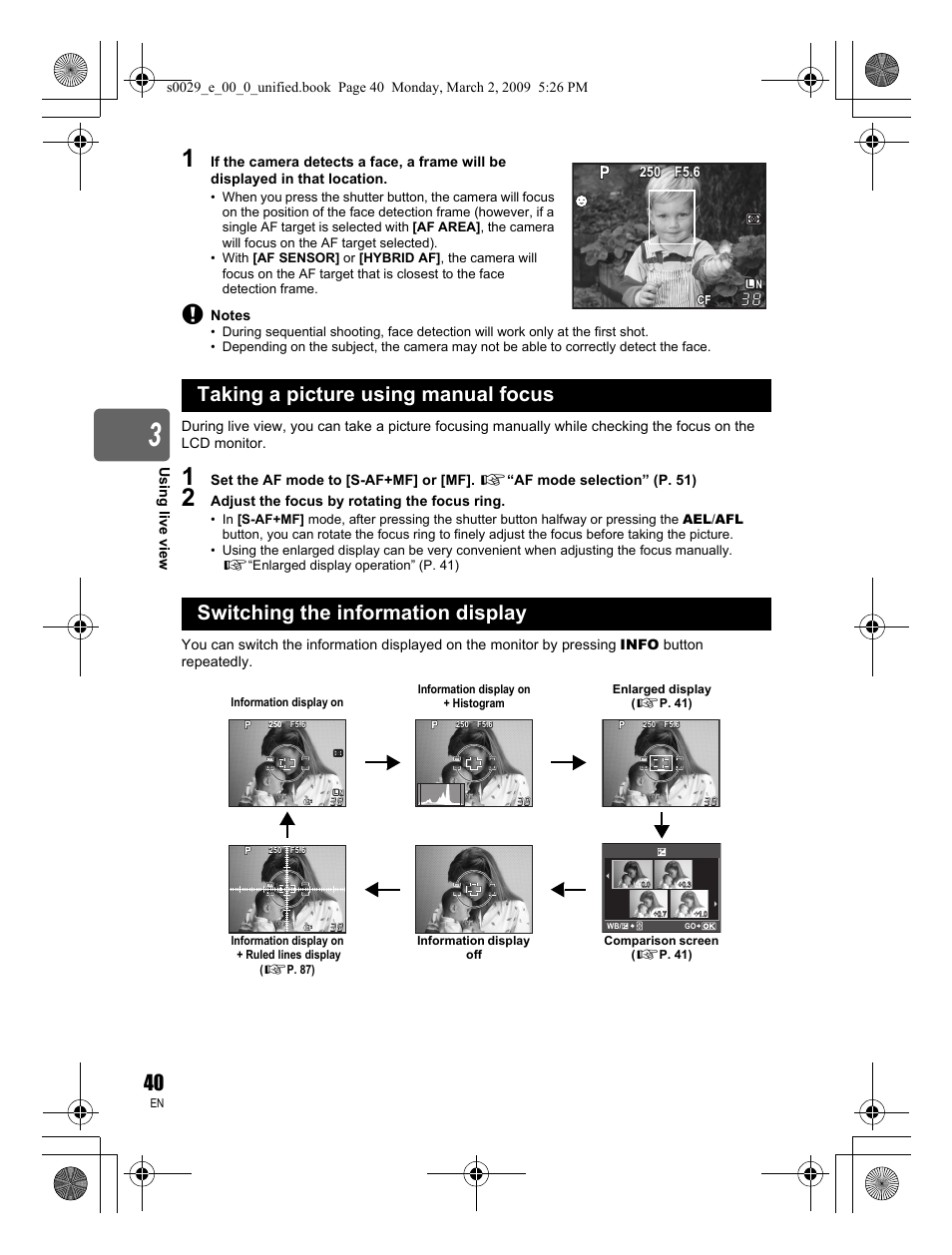 Olympus E-450 User Manual | Page 40 / 140