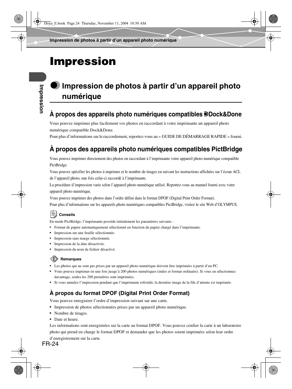 Impression, Fr-24 | Olympus P-S100 User Manual | Page 66 / 132
