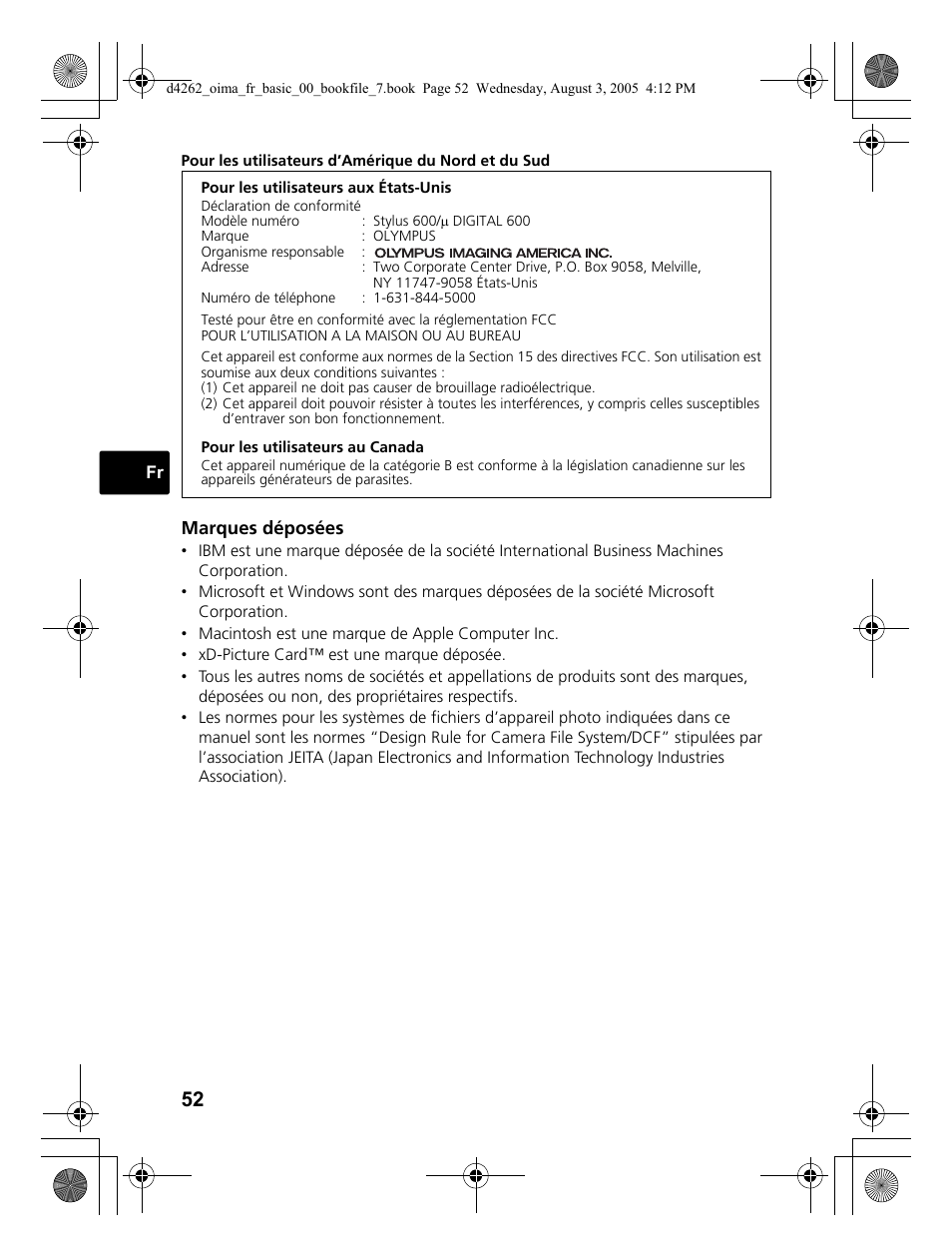 Olympus 600 User Manual | Page 52 / 84