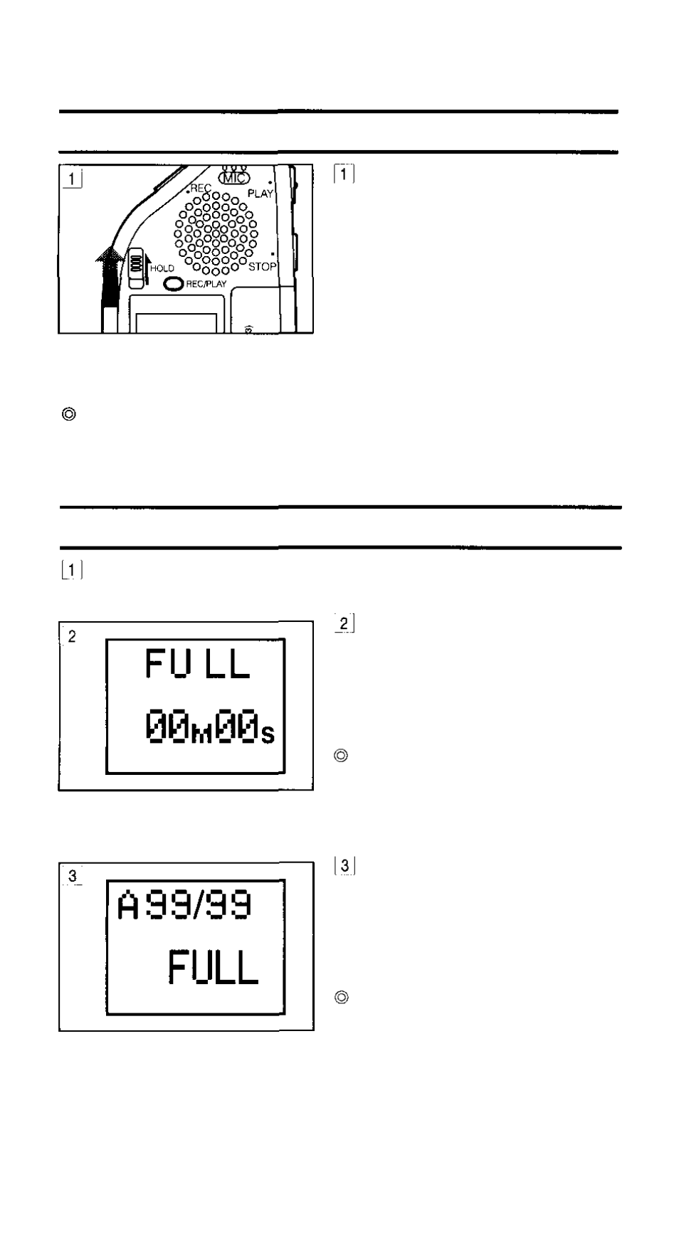 Hold (hold) | Olympus V-90 User Manual | Page 20 / 30