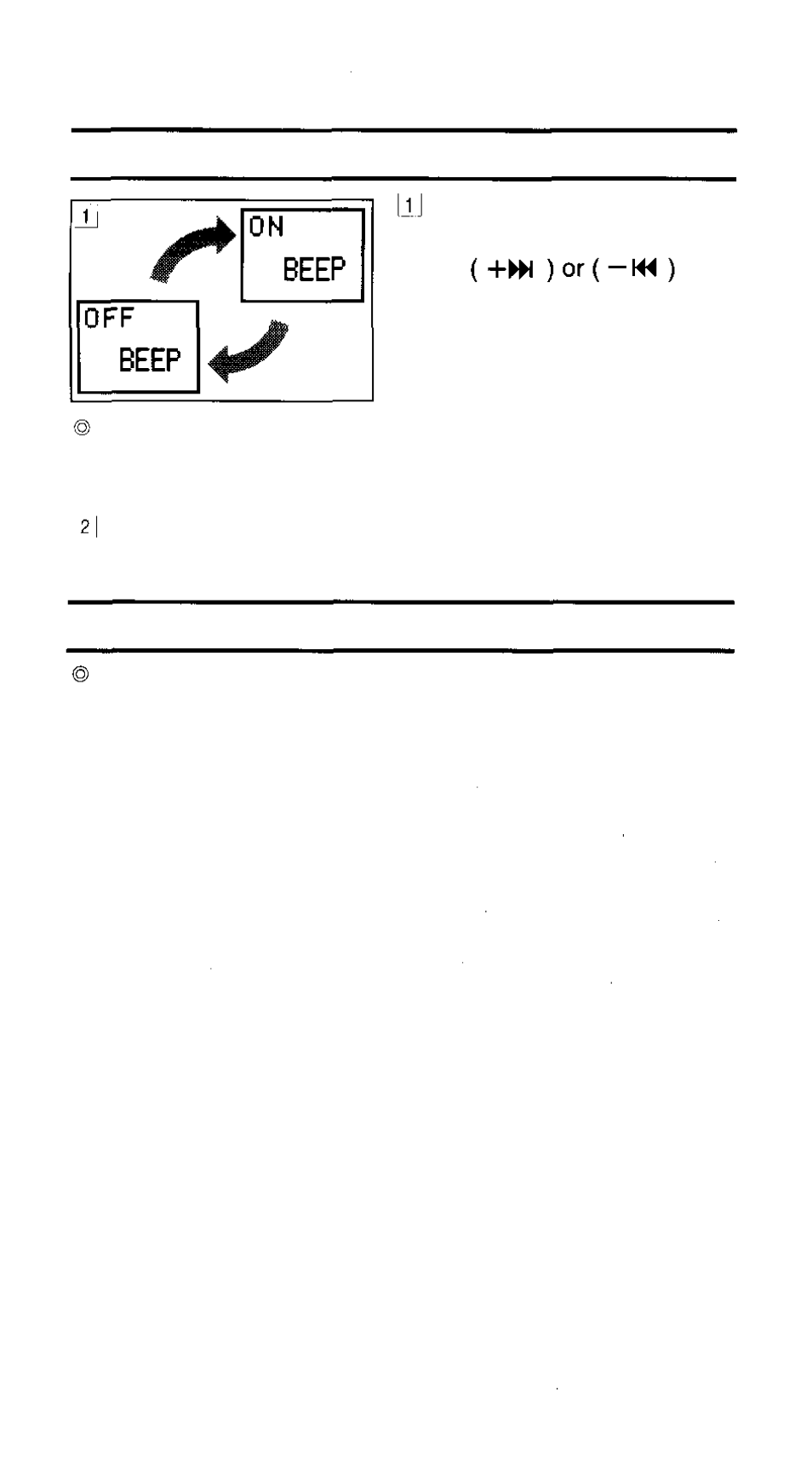 Beep tone (beep) setting, Current time setting | Olympus V-90 User Manual | Page 24 / 30