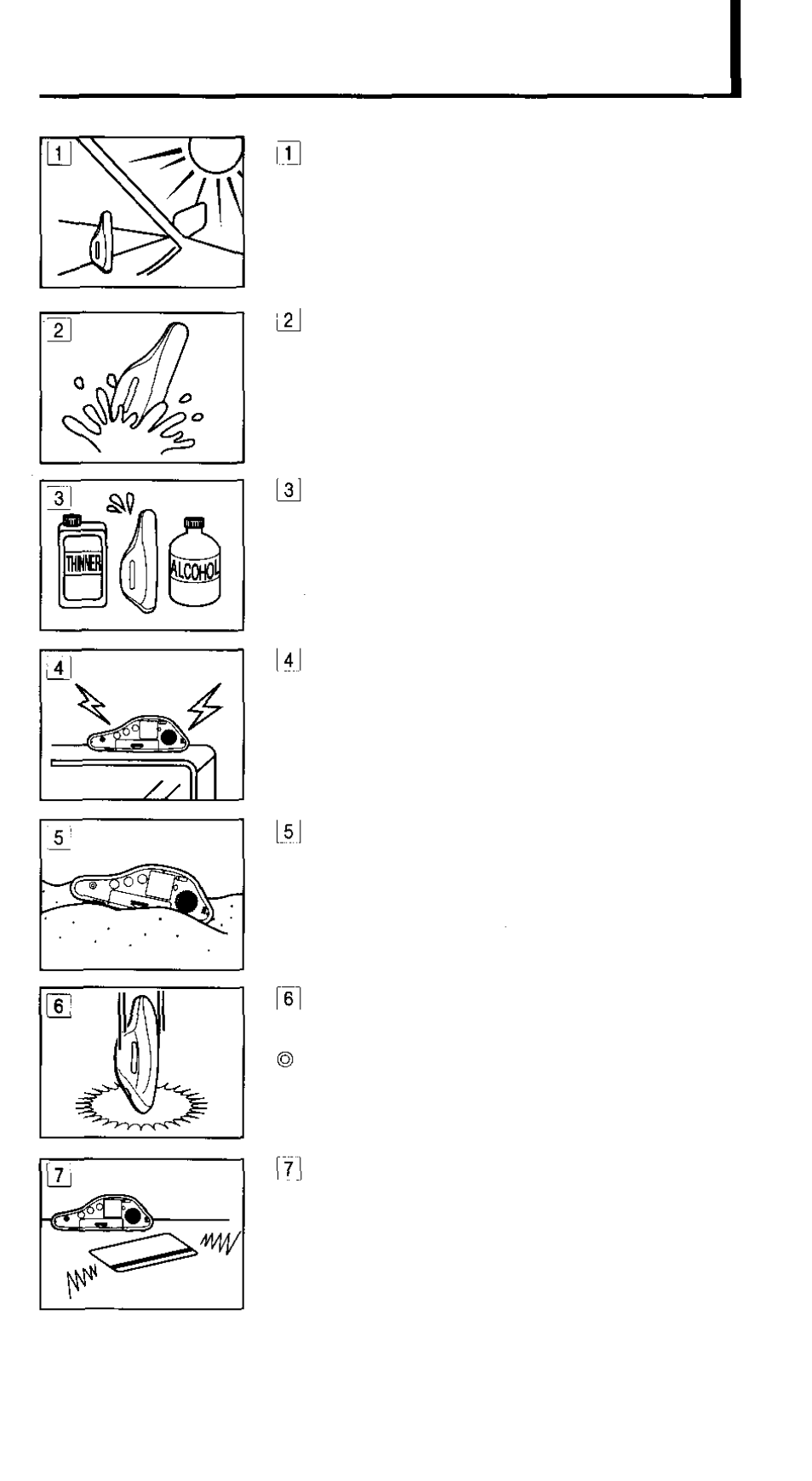 Care in handling | Olympus V-90 User Manual | Page 25 / 30