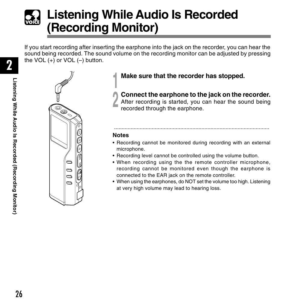 Olympus VOICE & MUSIC DM-20 User Manual | Page 26 / 101