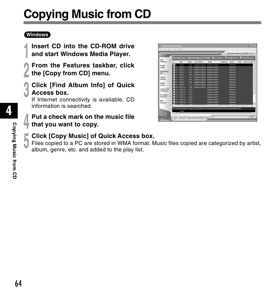 Olympus VOICE & MUSIC DM-20 User Manual | Page 64 / 101