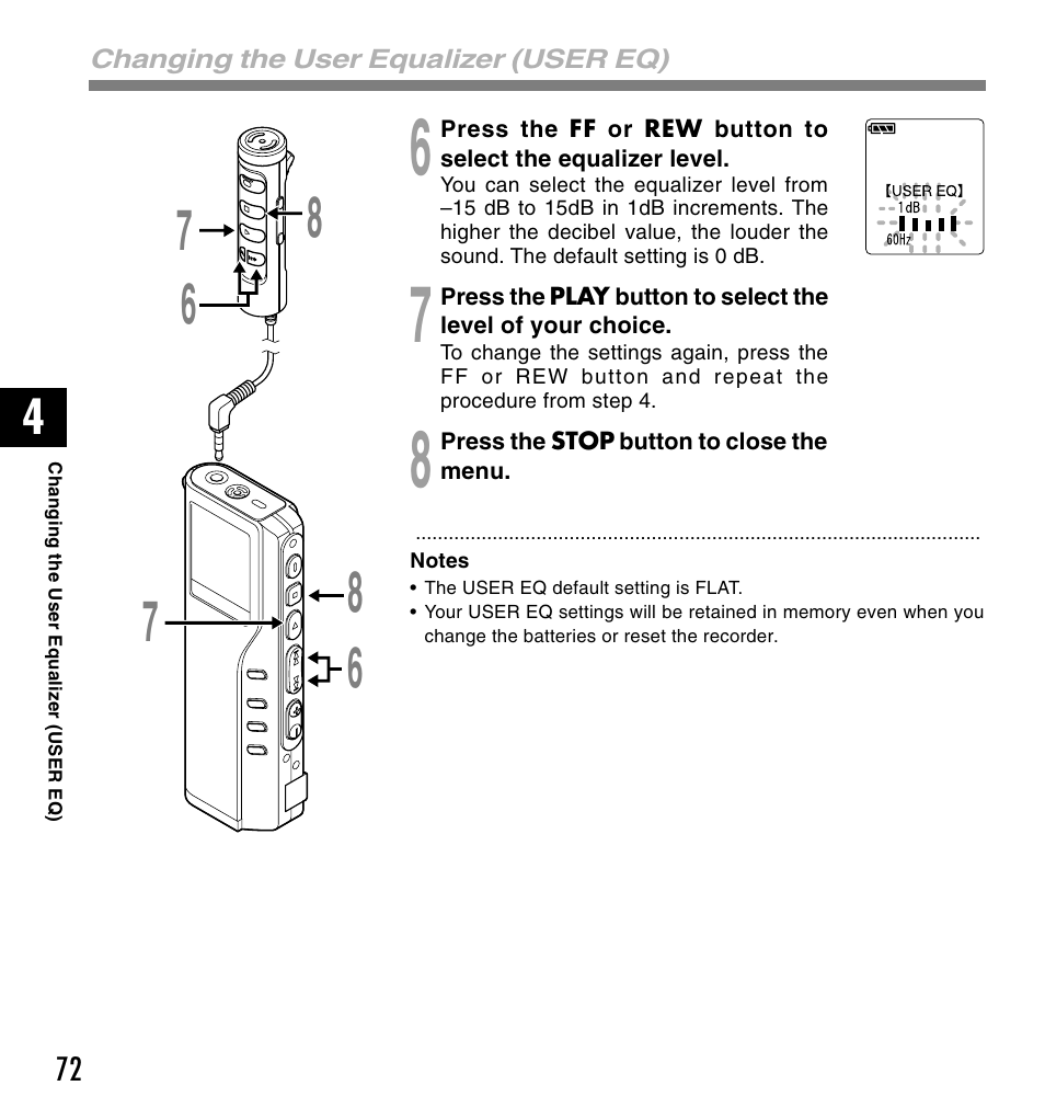 Olympus VOICE & MUSIC DM-20 User Manual | Page 72 / 101