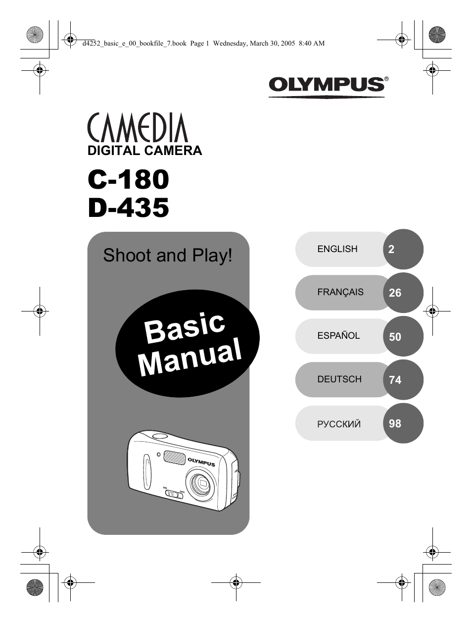 Olympus C-180 D-435 User Manual | 25 pages