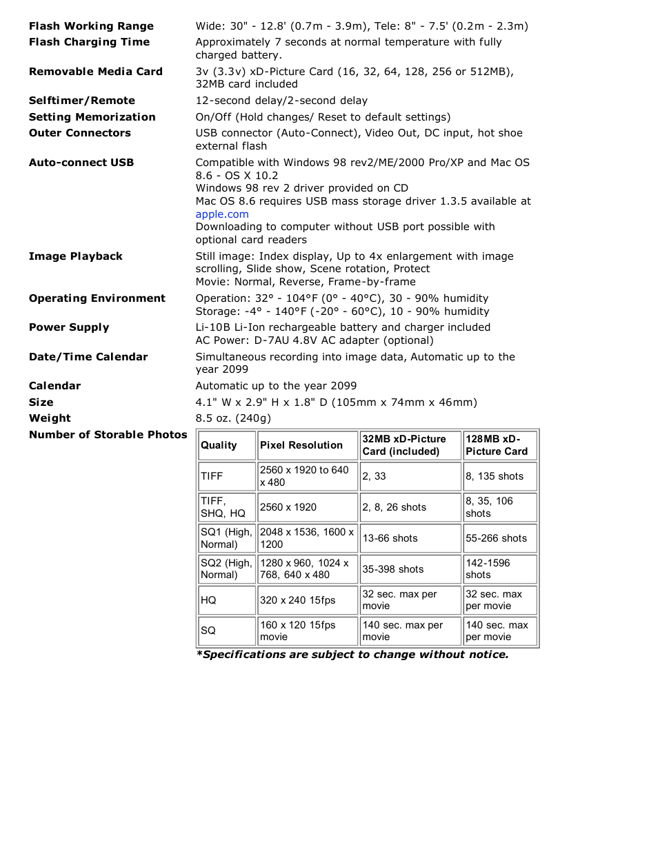 Olympus C-5000 User Manual | Page 2 / 2