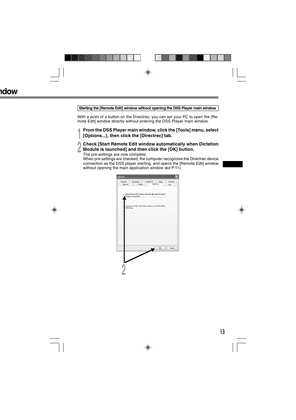 Olympus Olympis Directrec dr2000 User Manual | Page 13 / 38