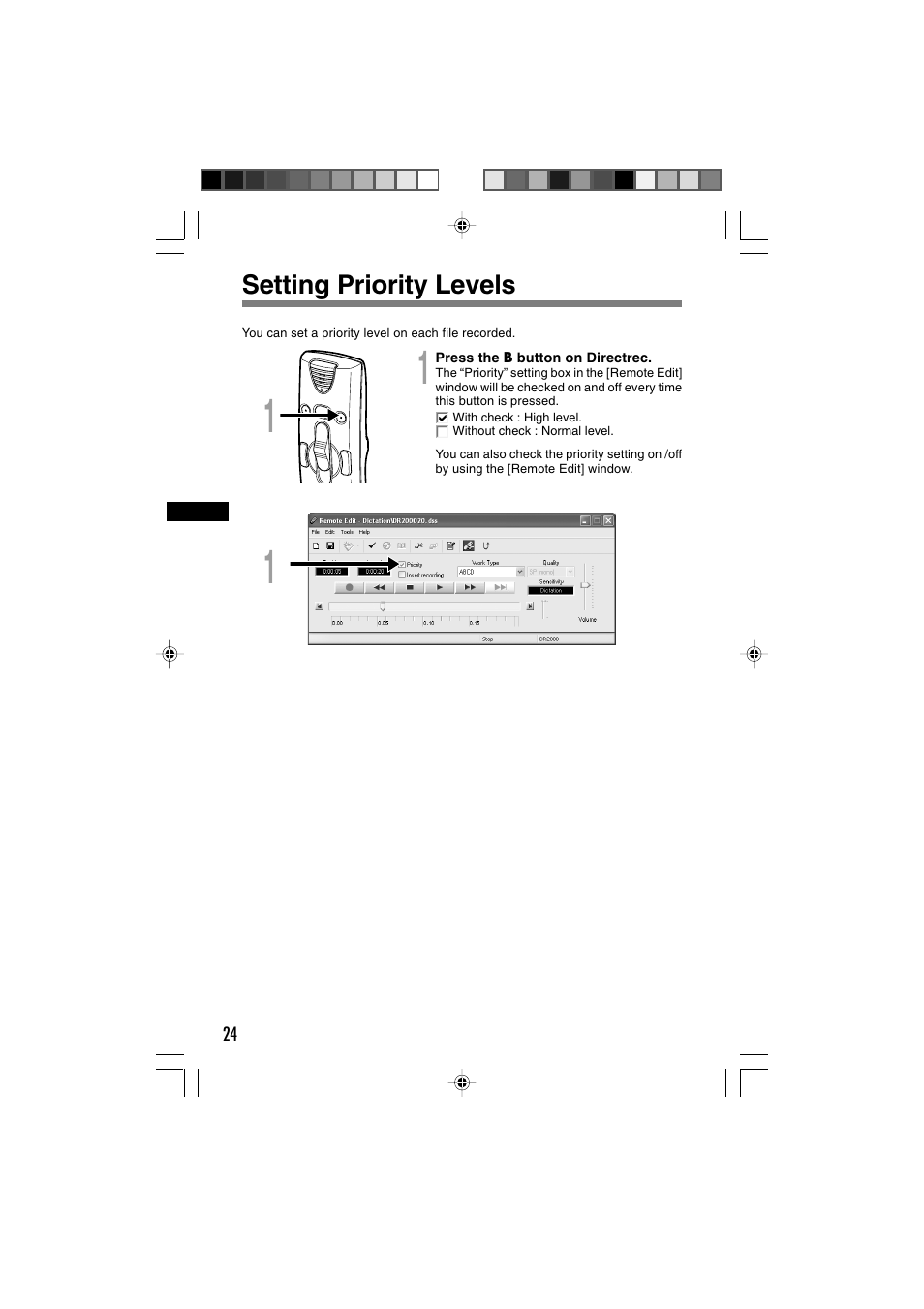 Olympus Olympis Directrec dr2000 User Manual | Page 24 / 38