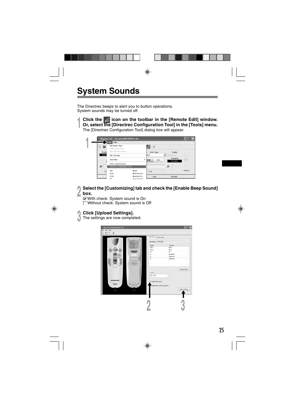 Olympus Olympis Directrec dr2000 User Manual | Page 25 / 38