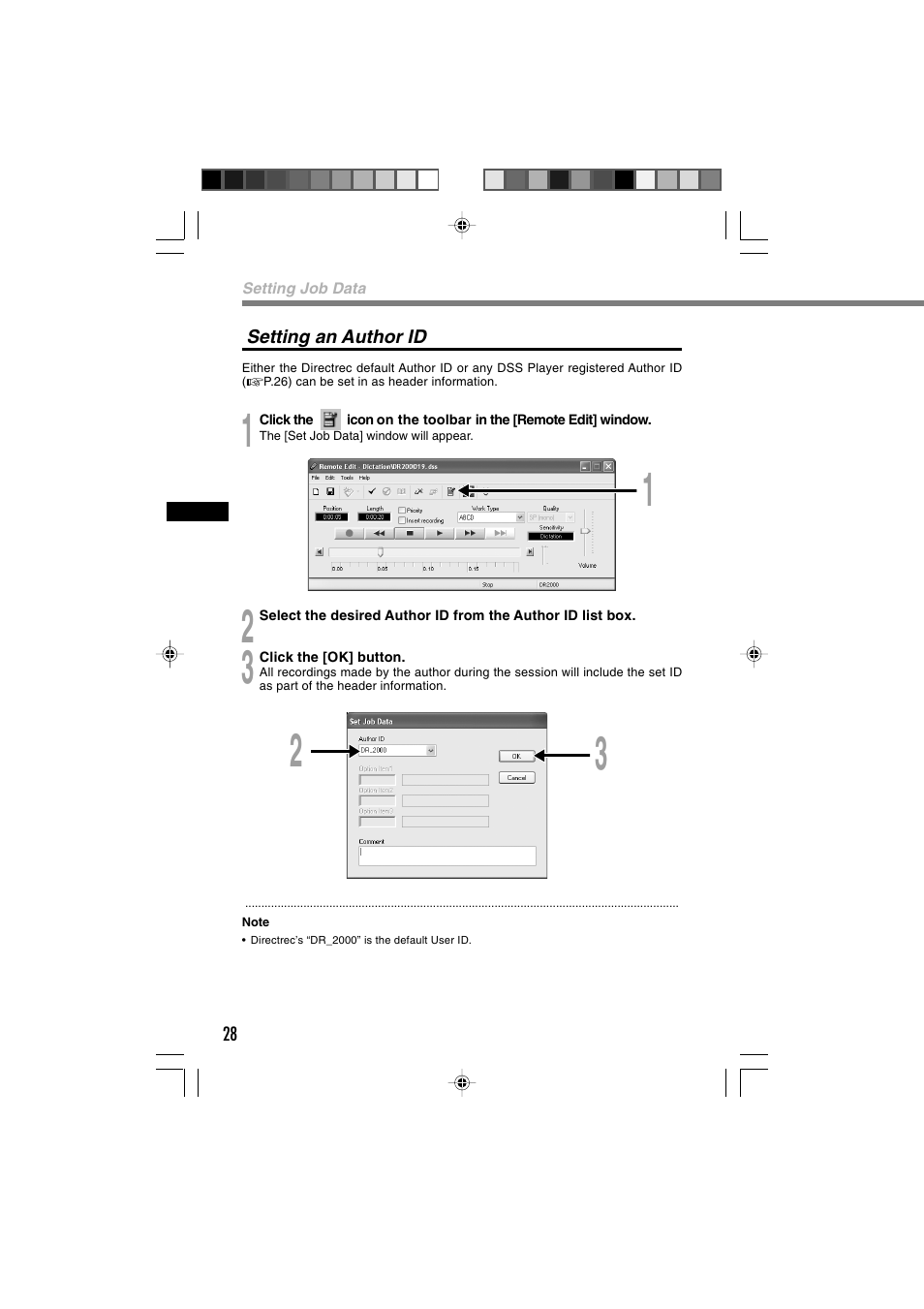 Olympus Olympis Directrec dr2000 User Manual | Page 28 / 38