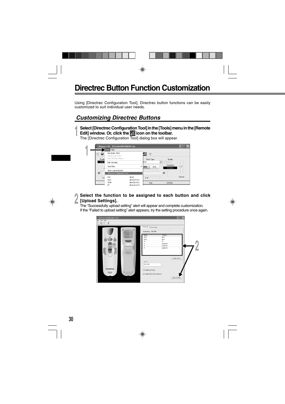 Olympus Olympis Directrec dr2000 User Manual | Page 30 / 38