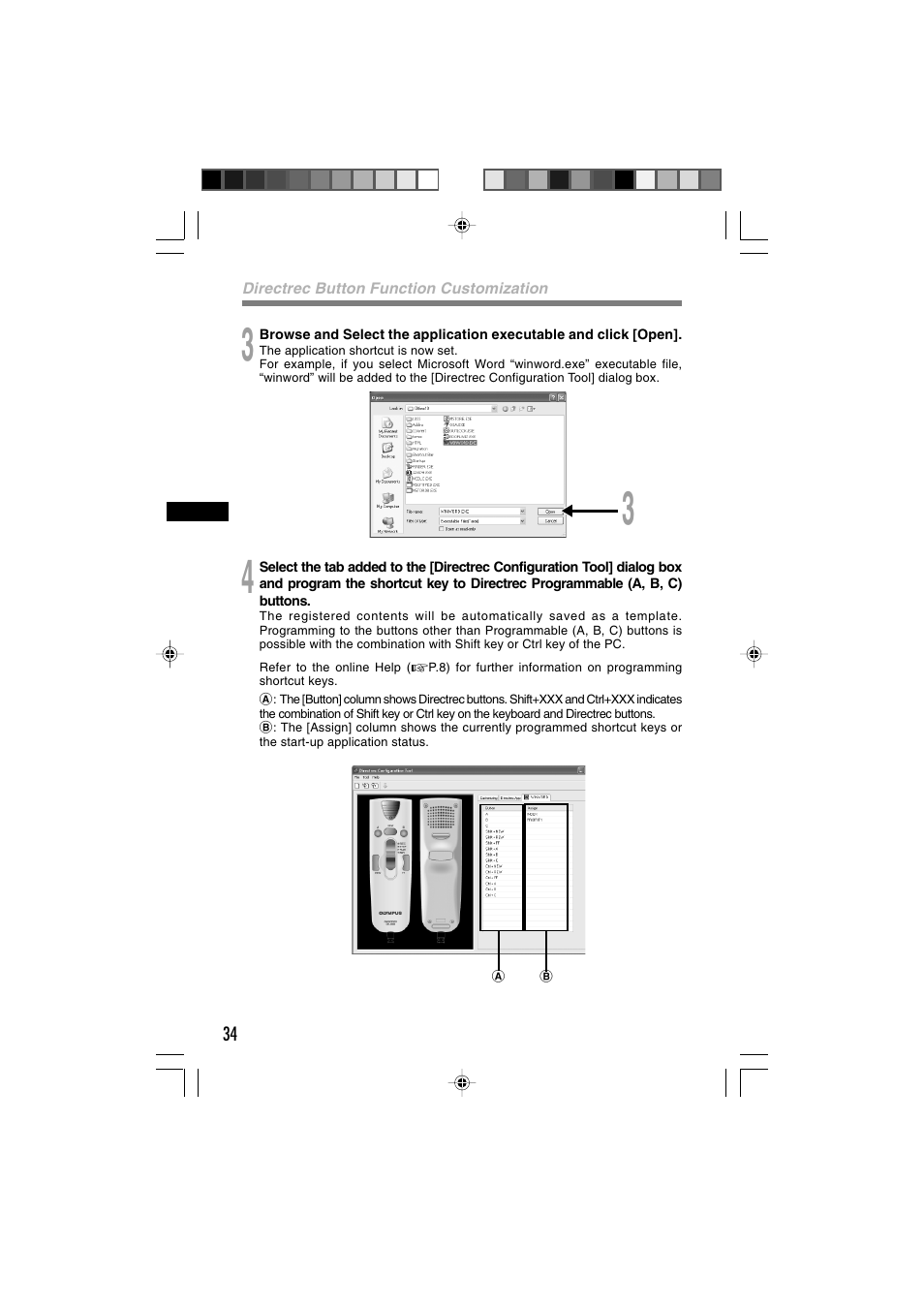 Olympus Olympis Directrec dr2000 User Manual | Page 34 / 38