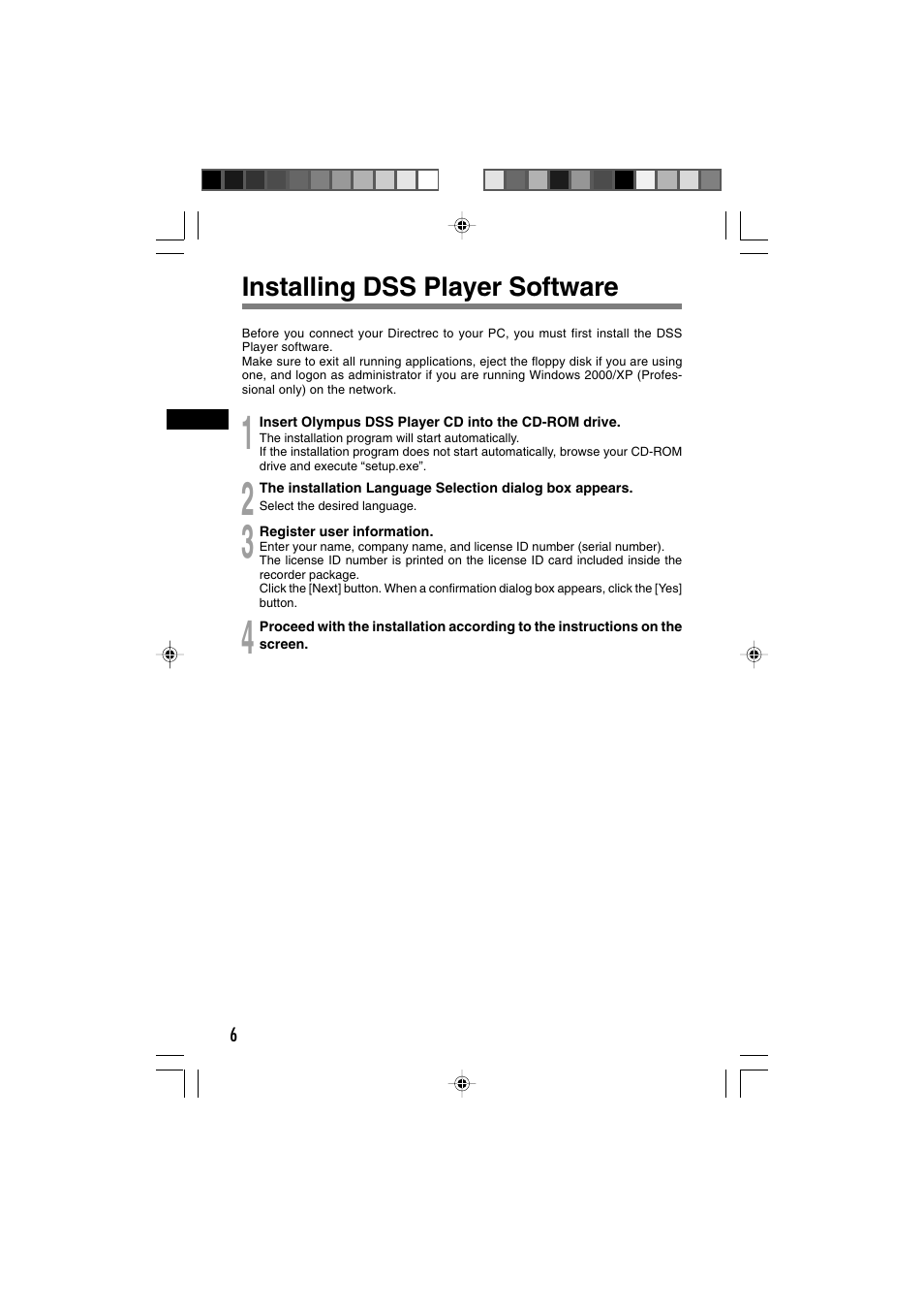 Olympus Olympis Directrec dr2000 User Manual | Page 6 / 38