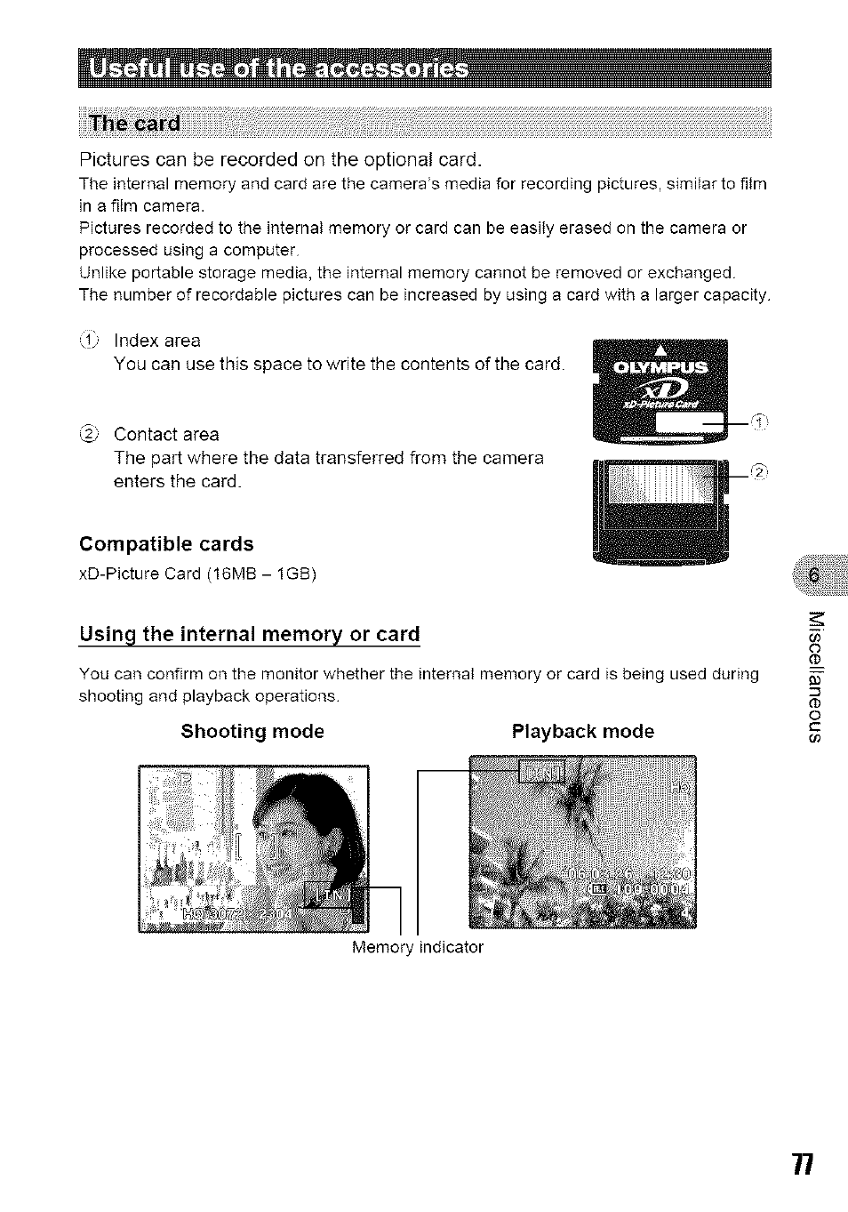 Olympus 700 User Manual | Page 77 / 86