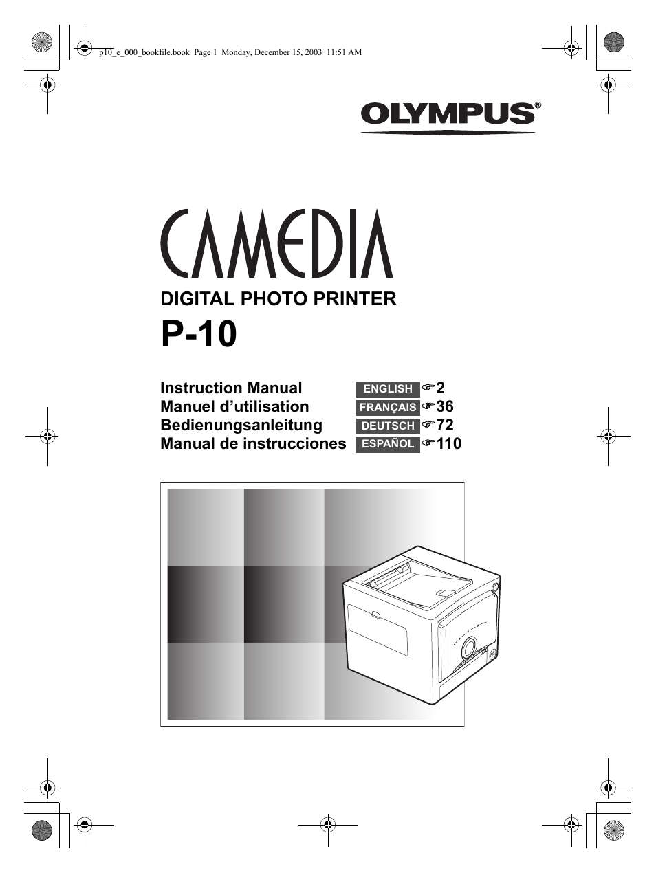 Olympus P-10 User Manual | 148 pages