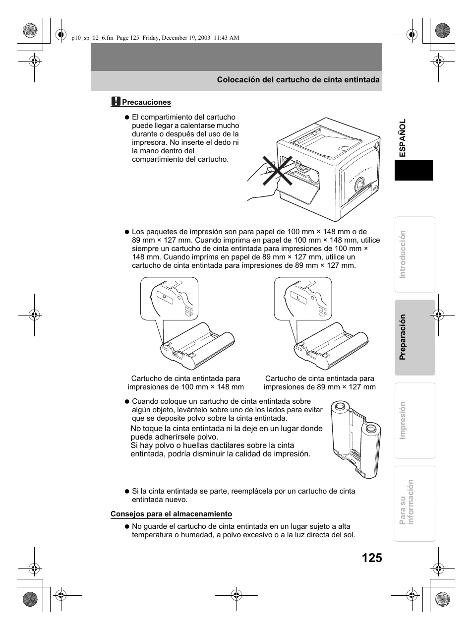 Olympus P-10 User Manual | Page 125 / 148